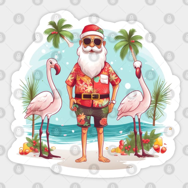 Santa Christmas in July beach Australia Sticker by Sara-Design2